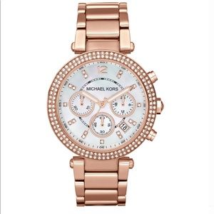 Michael Kora Parker Watch in Rose Gold